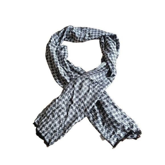 Talbots black gray 100% Rayon scarf new - Picture 4 of 6